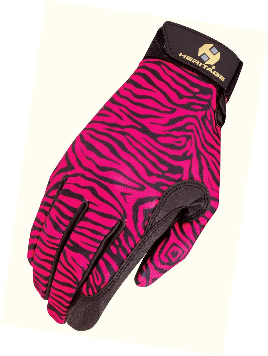 Heritage Performance Gloves Wild Zebra Size 8 For Kids