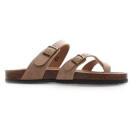 Natural Reflections Maggie Buckle Toe Loop Sandals For Ladies - Taupe - Size 9 M