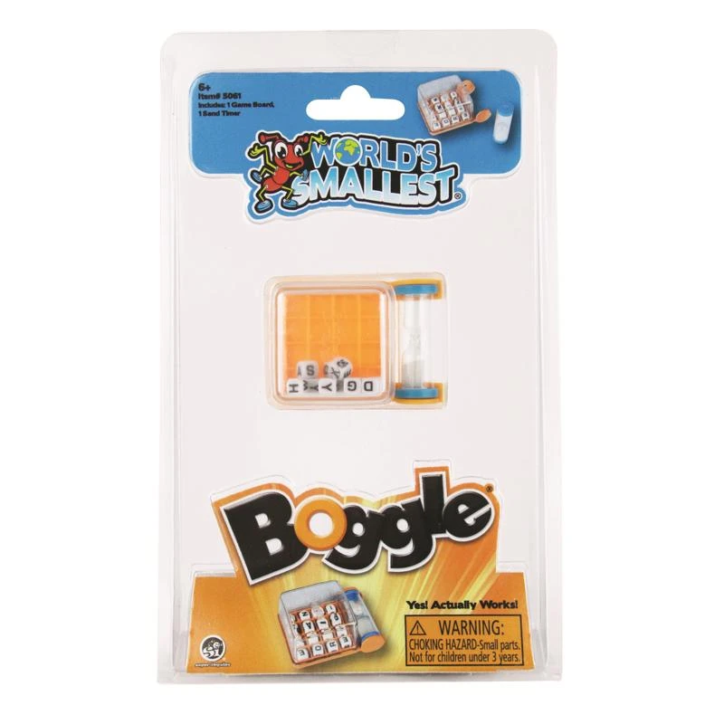 World's Smallest Boggle Game With Timer, Multicolor, Model 5061