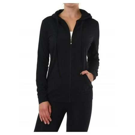 Sofra Ladies Thin Zip-up Hoodie Jacket - Lightweight And Stylish Outerwear