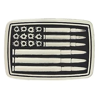 Montana Silversmith Attitude Western Belt Buckle With Shell Flag Design