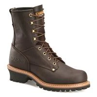 Carolina Men's 8" Steel Toe Logger Work Boots, Briar, Uninsulated