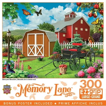 Memory Lane Barnyard Beauties 300 Piece Ez Grip Jigsaw Puzzle 18"x24"