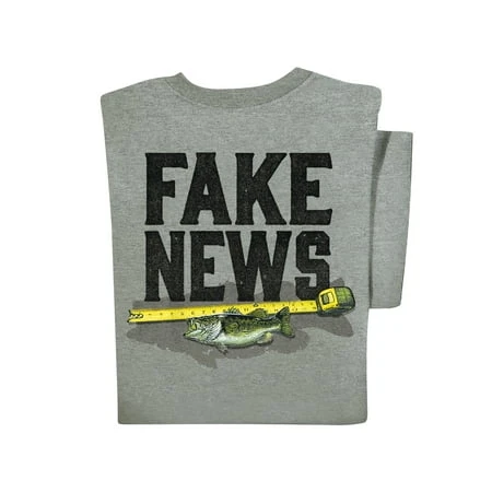 Collections Etc Buck Wear Fake News Funny Fish Graphic T-shirt