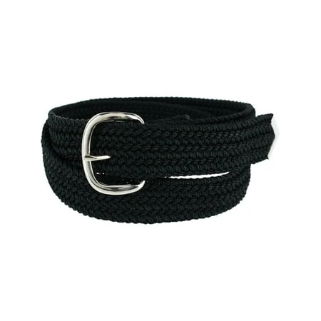 2000619x Woven Braid Belt, Black - 52 Inches, Men's Big & Tall