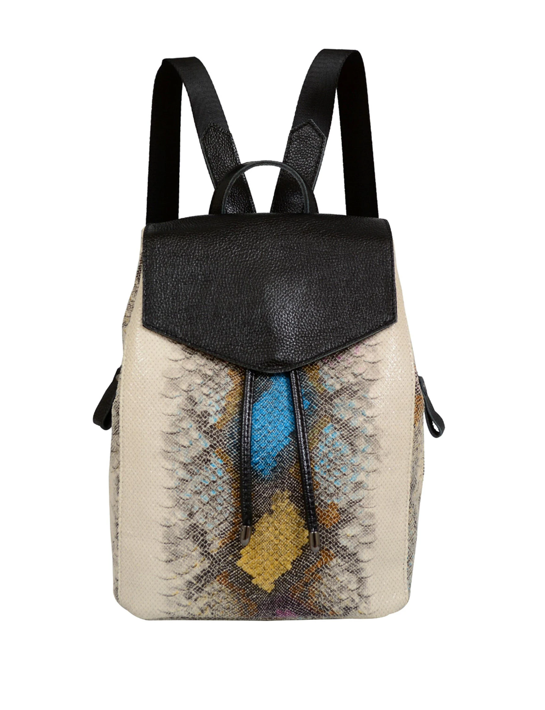 Mellow World Large Women Karai Faux Snakeskin Embossed Backpack
