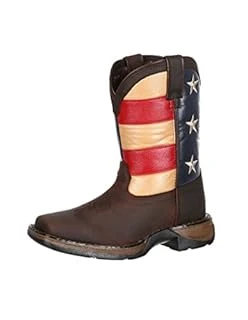 Durango Lil Rebel American Flag Toddler Western Boots, Size 13, Brown