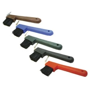 Partrade Equine Hoof Pick With Brush 7 Inch Brown