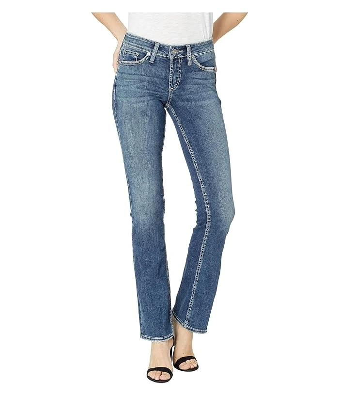 Silver Jeans Co. Suki Slim Bootcut Jeans Mid-rise Curvy Fit Women's Indigo L93606ssx345