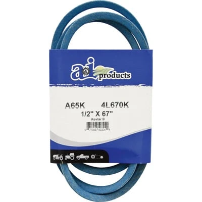 A & I Products Blue Kevlar V-belt 1/2" X 67" Model A65k-4l670k