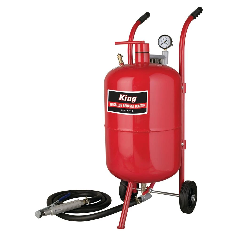 King 10 Gallon Pressurized Abrasive Blaster 12.5 In. Diameter X 27 In. Height