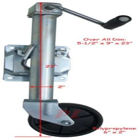 1000 Pounds Trailer Boat Rv Jack Tongue Side Mount Wheel
