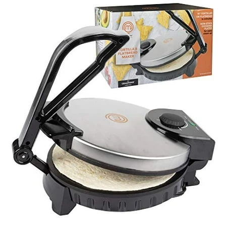 Masterchef Electric Tortilla Maker For Homemade Flatbread, Pitas, And Tortillas