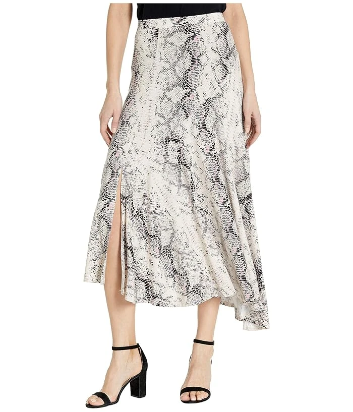 Tribal Asymmetrical Skirt With Ruffle Detail