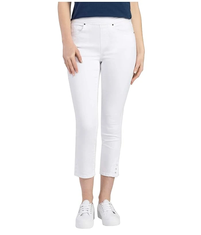 Tribal Women's White Pull-on Capris Casual Pants