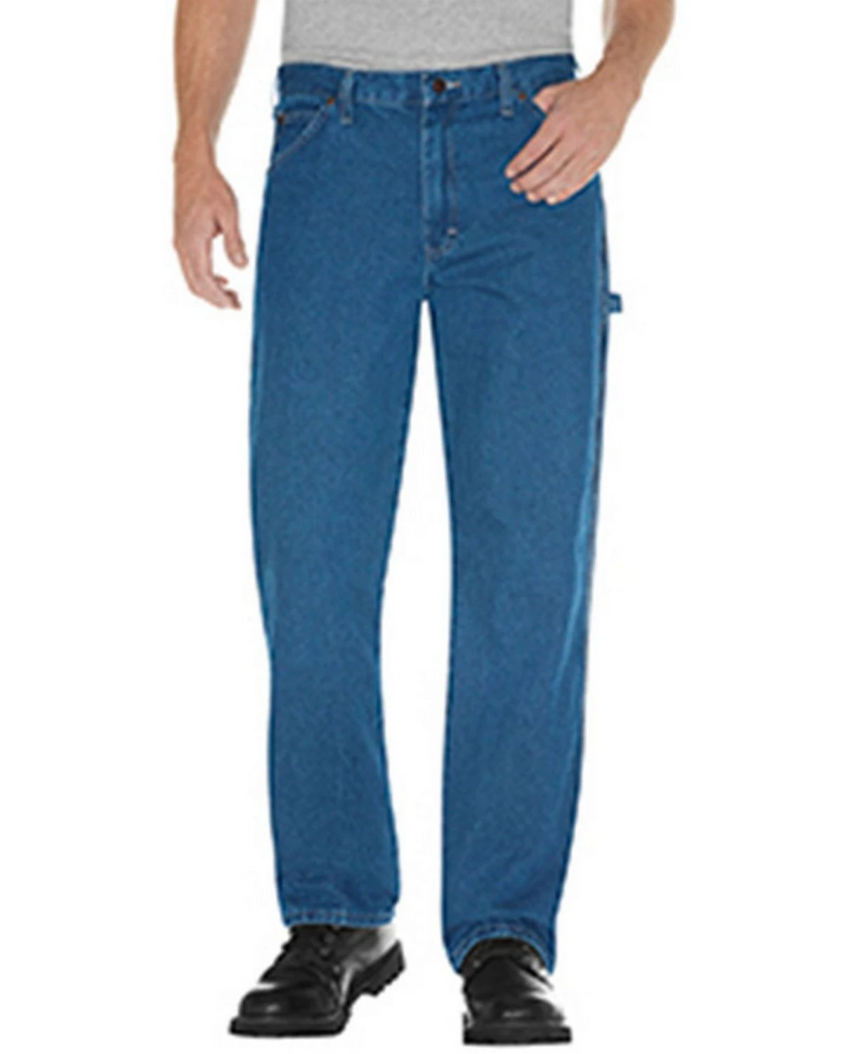 Dickies Men's Relaxed Fit Straight Leg Carpenter Jeans - Stonewashed Indigo Blue 34x34