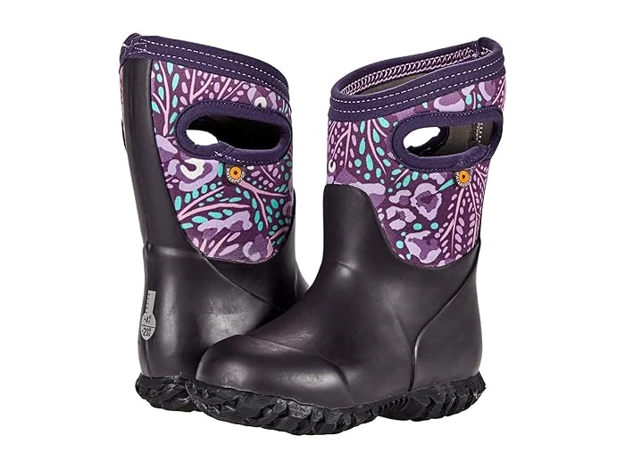 Bogs Kid's York Super Flower Boot - Size 2 - Purple Multi Color