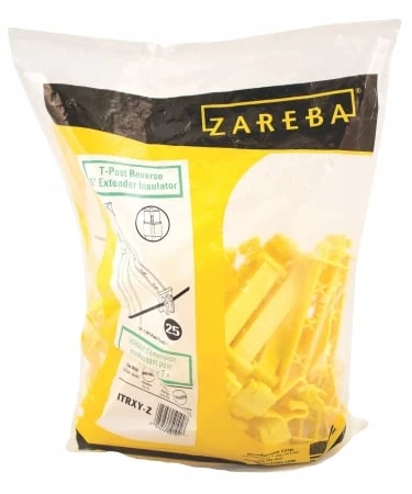 Woodstream Zareba - Zareba T-post Reverse 5 Extender Insulator- Yellow 25 Pack - ITRXY-Z