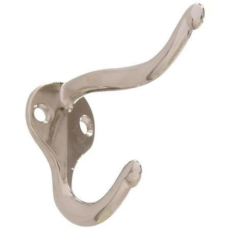 Hillman Group 852275 Carded Coat & Hat Hooks In Nickel Finish