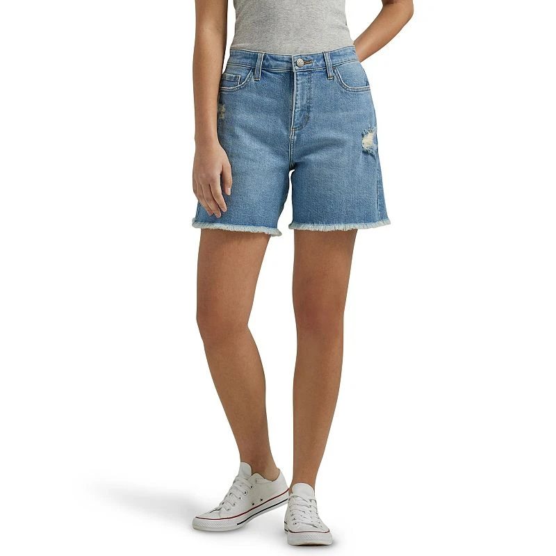 Women's Lee Legendary Boyfriend Jeans Shorts, Size 18 Regular, Light Blue