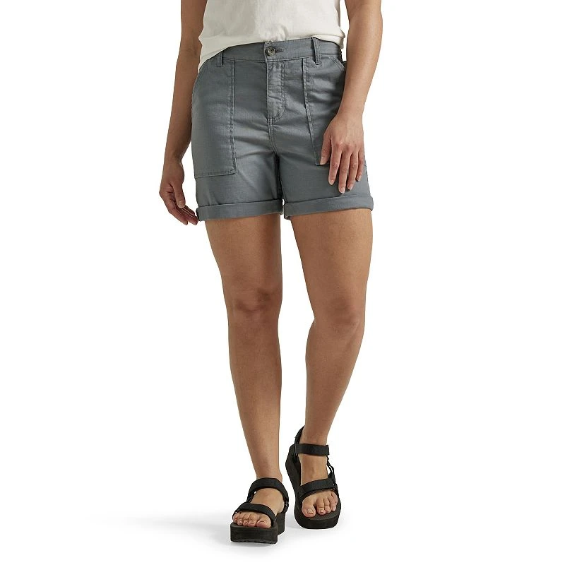 Women's Lee Legendary Rolled Shorts, Size 14 Regular, Grey Color