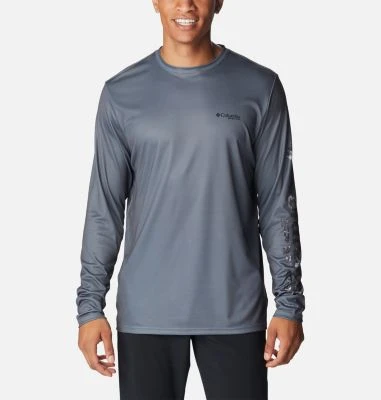 Columbia Men's Terminal Tackle Pfg Logo Print Long Sleeve Shirt