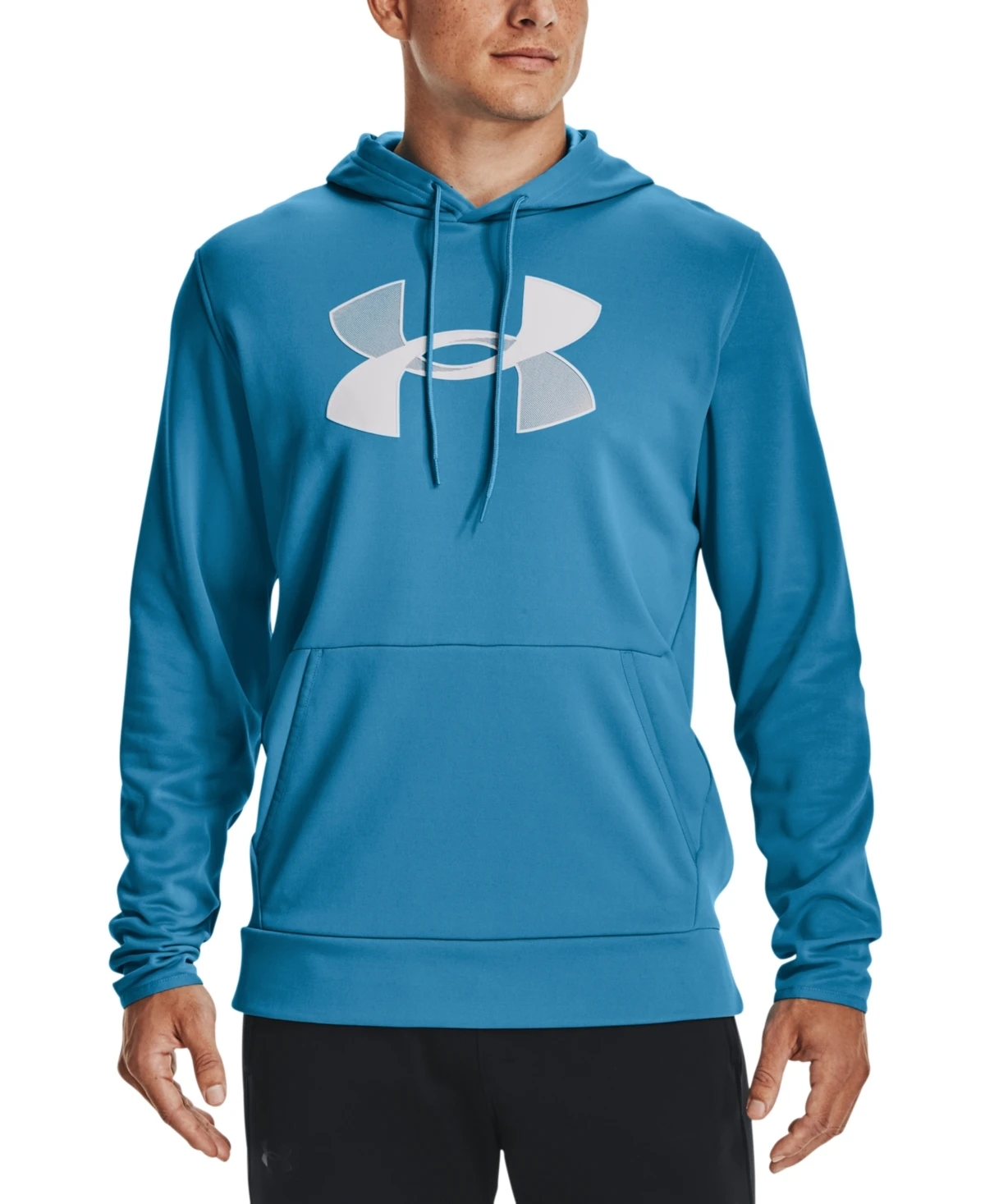 Men's Under Armour Fleece Big Logo Hoodie, Size Large, Medium Blue
