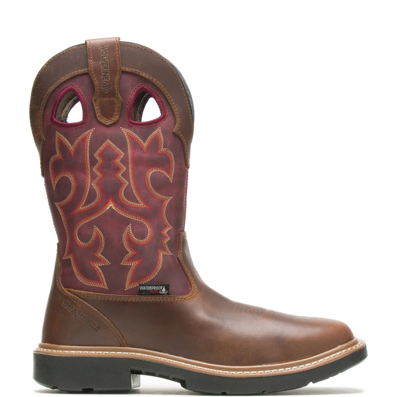 Wolverine Men's Rancher Durashocks Steel Toe Wellington Boots, Size 12 Red