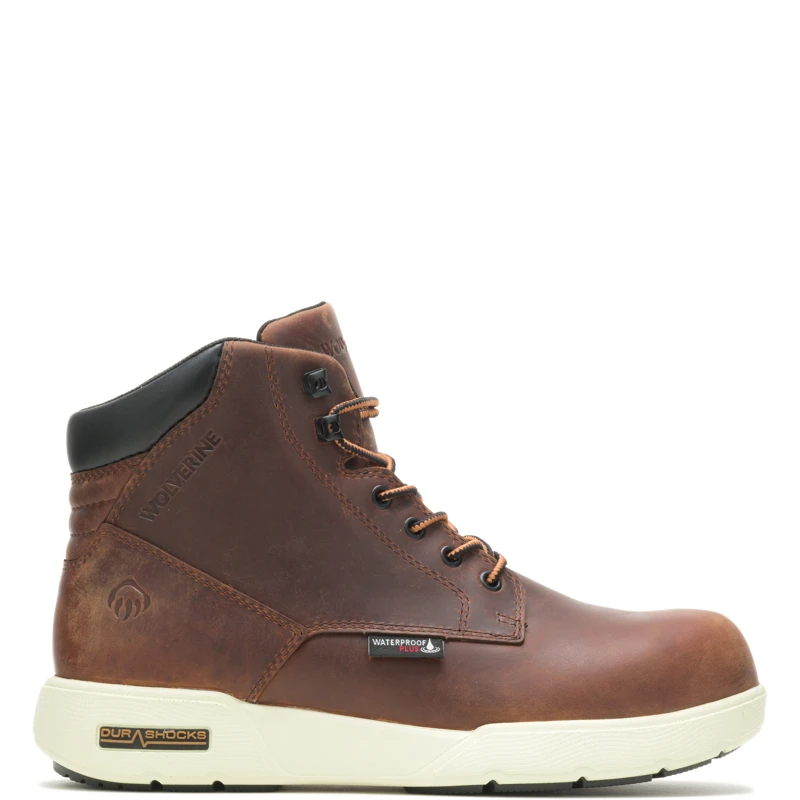 Wolverine Men's Kickstart Durashocks Carbonmax 6" Boot Size 10.5 Medium Width Peanut