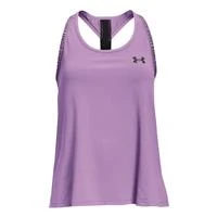 Under Armour Girls' Knockout Tank Top - Large - Vivid Lilac / Midnight Navy / Utility Blue