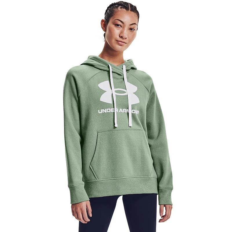 Women's Under Armour Rival Fleece Logo Hoodie, Size Xl, Green