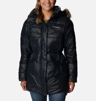 Columbia Women's Peak To Park Ii Faux-fur Hood Insulated Jacket, Size Small, Grey