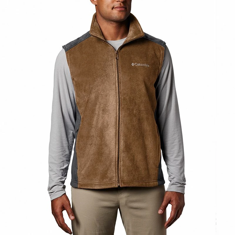 Men's Columbia Steens Mountain Vest, Size Xl, Dark Beige Color