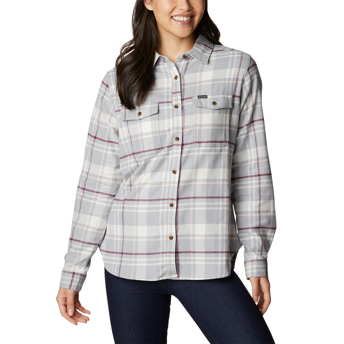 Columbia Women's Pine Street Stretch Flannel Shirt - Size Large