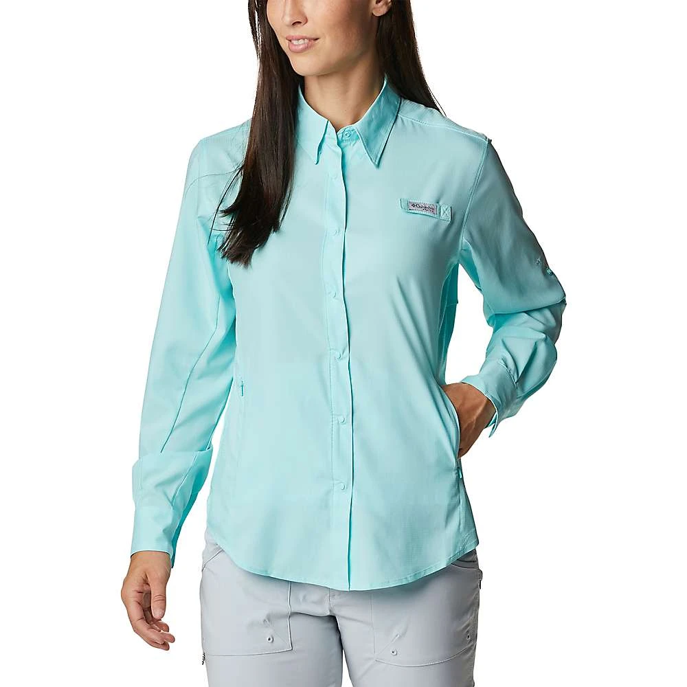 Columbia Women's Pfg Tamiami Ii Long Sleeve Shirt - Small - Gulf Stream