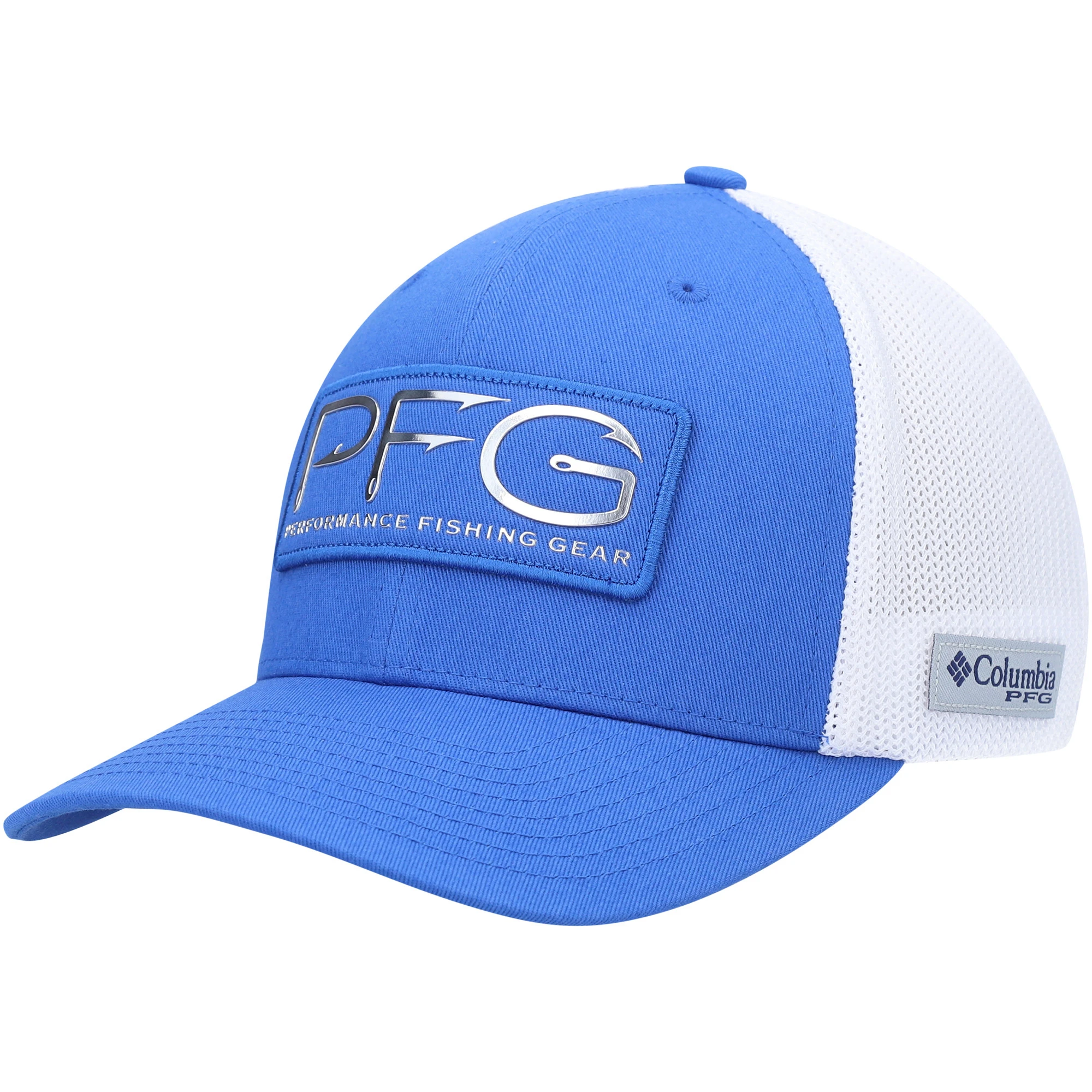 Columbia Unisex-adult Pfg Snap Back Fish Flag Ballcap Vivid Blue/silver Small-medium