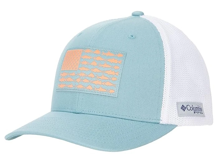 Columbia Pfg Fish Flag Mesh Ball Cap - High Crown Design