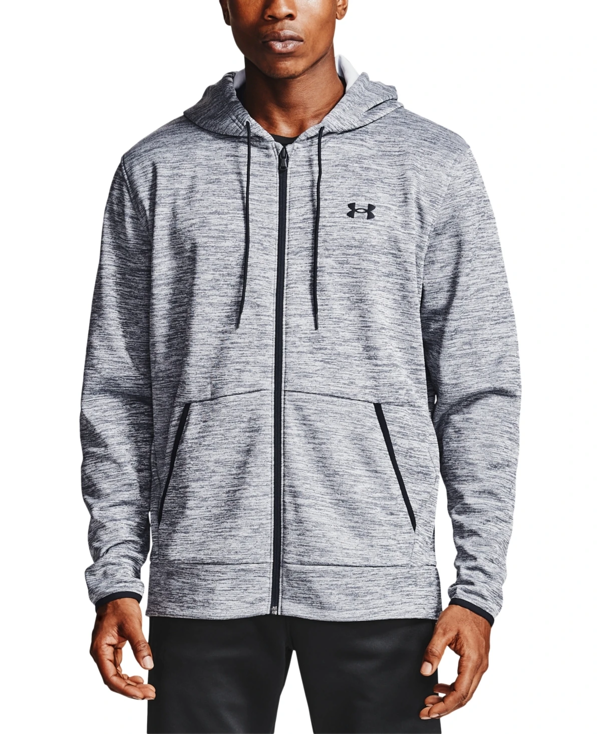 Men's Under Armour Fleece Full-zip Hoodie, Size Xl, Grey
