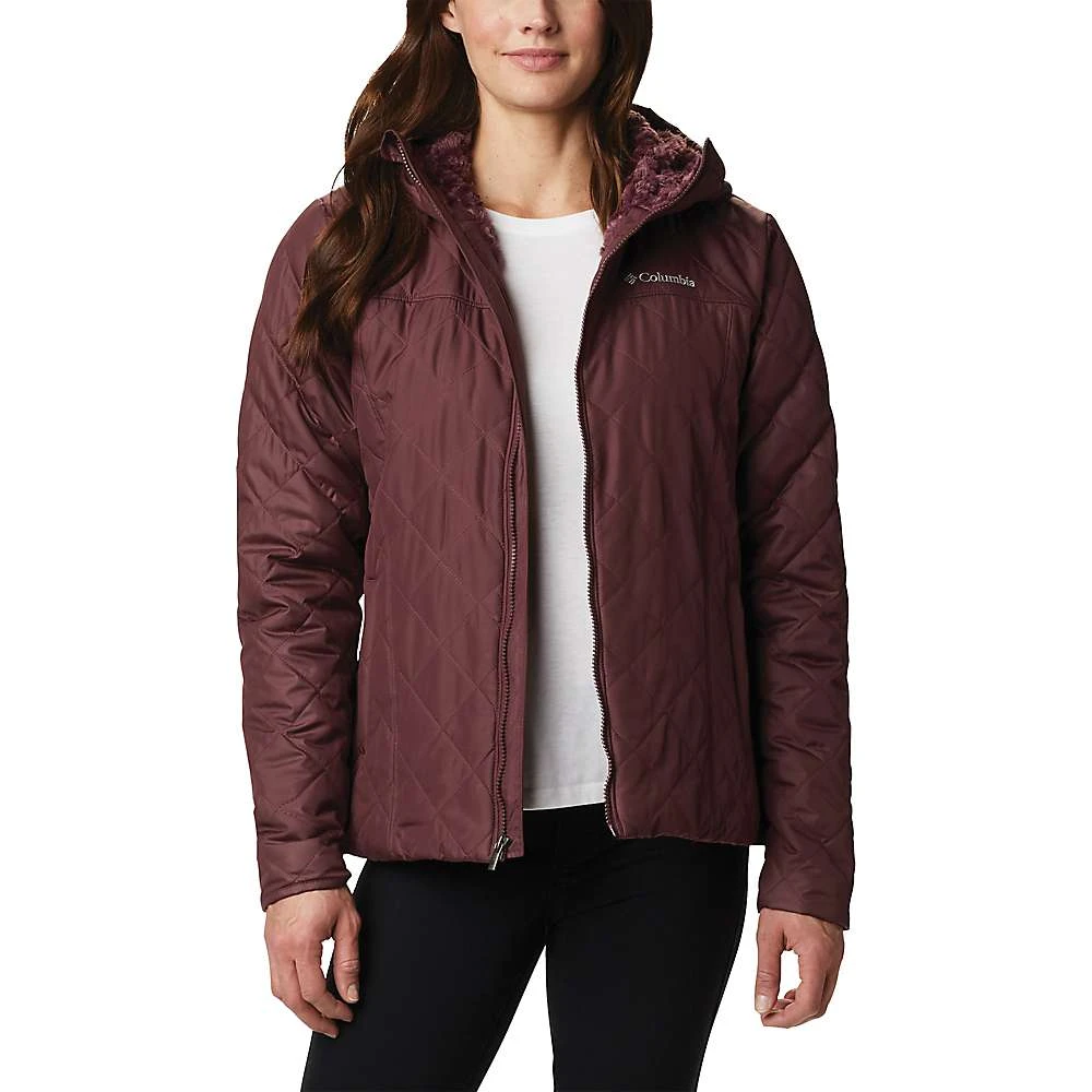 Columbia Women's Copper Crest Hooded Jacket - Large - Malbec - Fleece-lined
