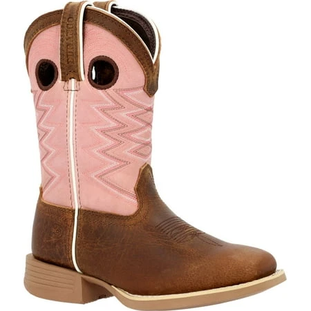 Lil’ Durango Little Kids’ Dark Chestnut Bubblegum Western Boot Size 6 (m)