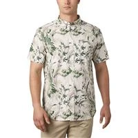 Men's Columbia Rapid Rivers Printed Short Sleeve Shirt, Size Medium, Green