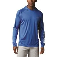 Columbia Men's Pfg Terminal Tackle Hoodie - Medium - Key West With Vivid Blue Logo