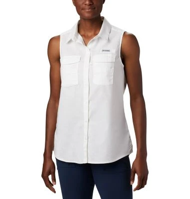 Columbia Women's Pfg Bonehead Stretch Sleeveless Shirt - Small - White