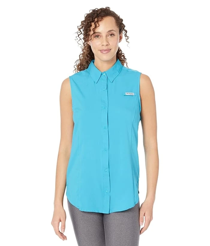 Columbia Women's Tamiami Sleeveless Shirt - Large - Clear Water