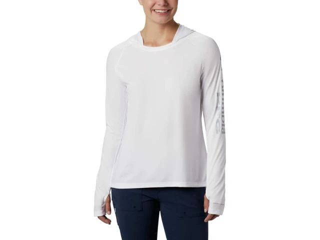 Columbia Women's Tidal Tee Hoodie - Medium - White With Cirrus Grey Logo