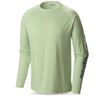 Columbia Men's Pfg Terminal Tackle Long Sleeve Shirt - Xxl - Bright Nectar/vivid Blue Logo