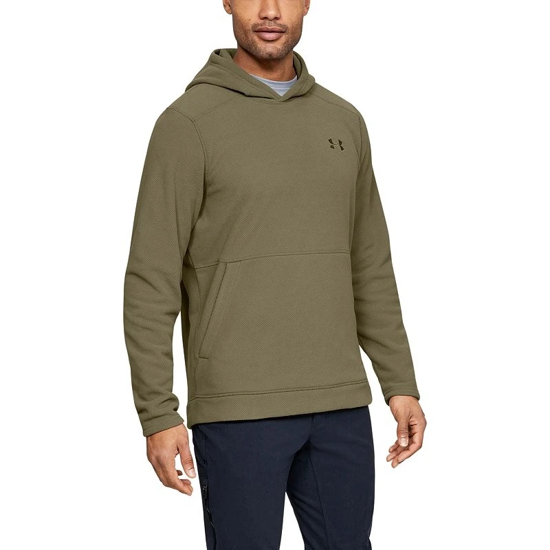 Men's Under Armour Off Grid Fleece Hoodie, Size Large, Light Green