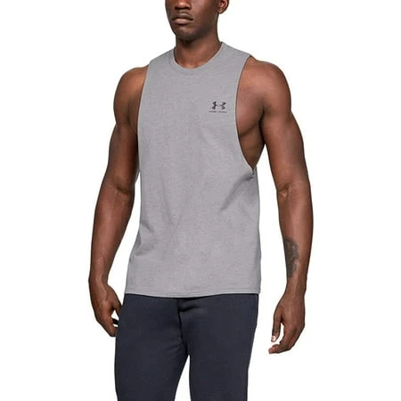 Under Armour Men's Sportstyle Left Chest Cut-off T-shirt Steel Light Heather Xx-large