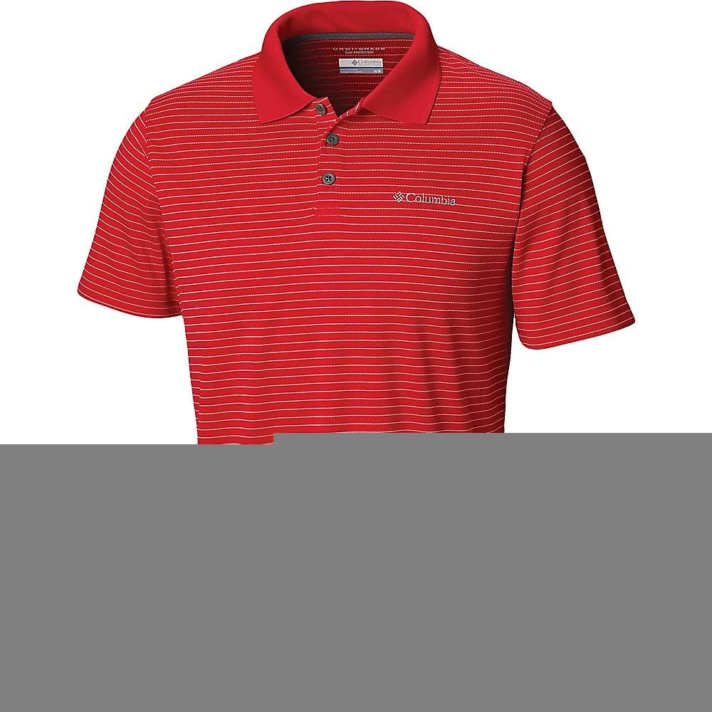 Columbia Men's Utilizer Stripe Iii Polo Shirt - Xl - Mountain Red