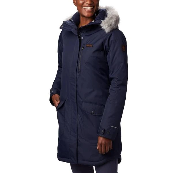 Columbia Women's Suttle Mountain Long Insulated Jacket - Large - Dark Nocturnal